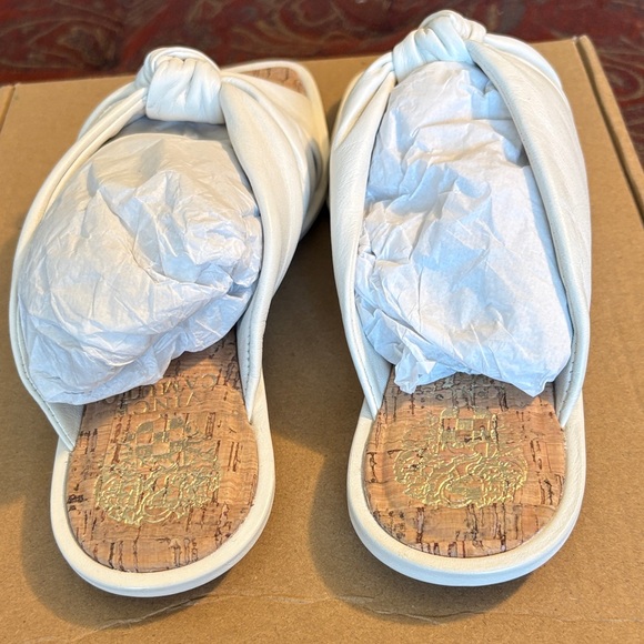 Franco Sarto White Knotted Sandals - Picture 3 of 5